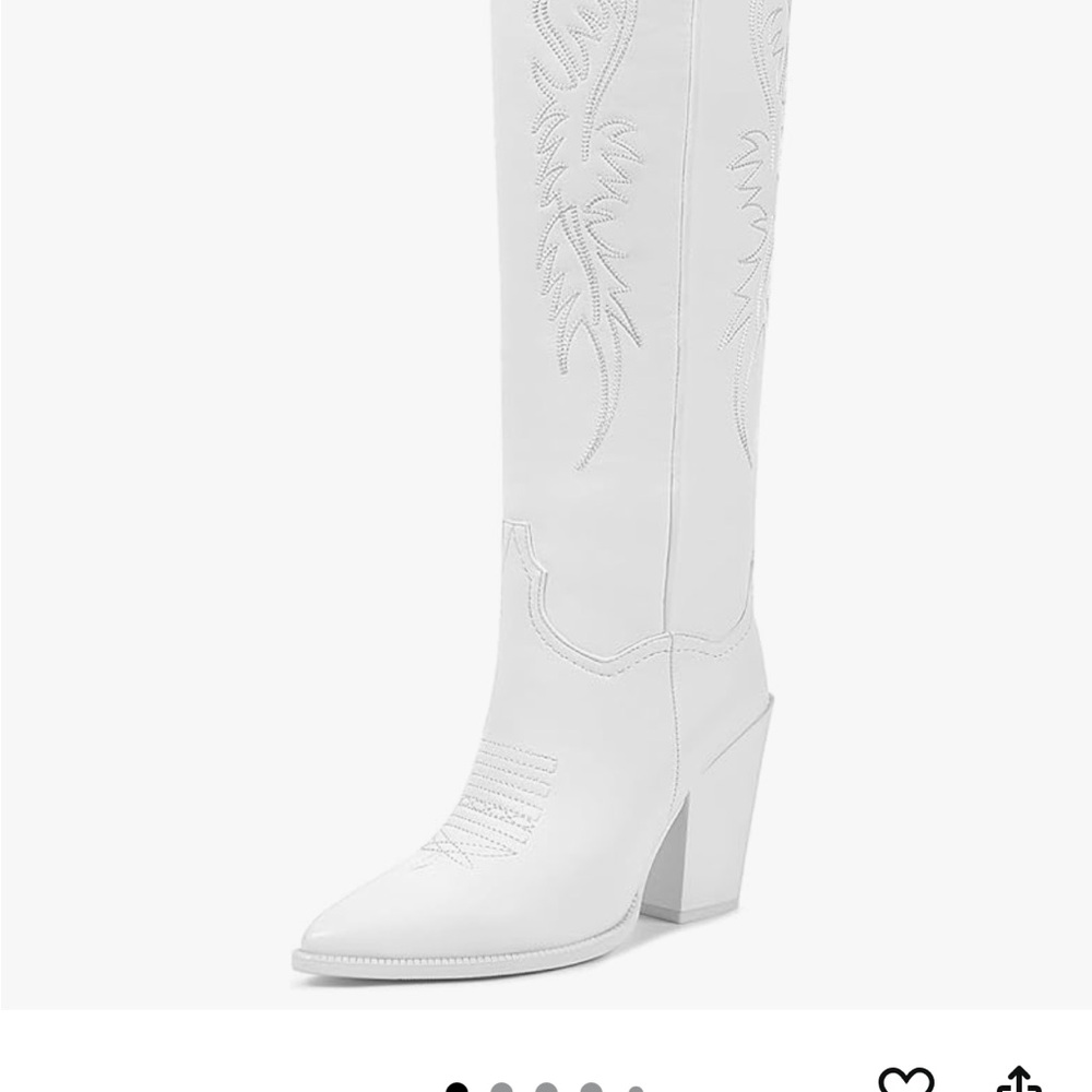White Western-Style Women's Boots